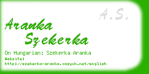 aranka szekerka business card